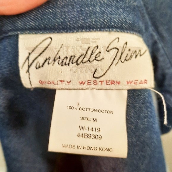 Panhandle Slim Tribal Western Denim Shirt M - Picture 6 of 6